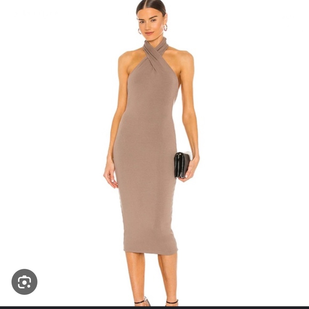 NWT Revolve NBD Anju Midi Dress in Deep Taupe